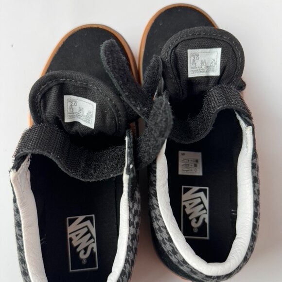 Vans Kids Old Skool V Shoe Houndstooth Black/Gum Size US Kids 2.0 - Picture 8 of 8